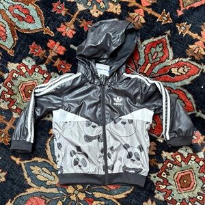 Mini Rodini X Adidas Kids' Black and Gray Panda Jacket